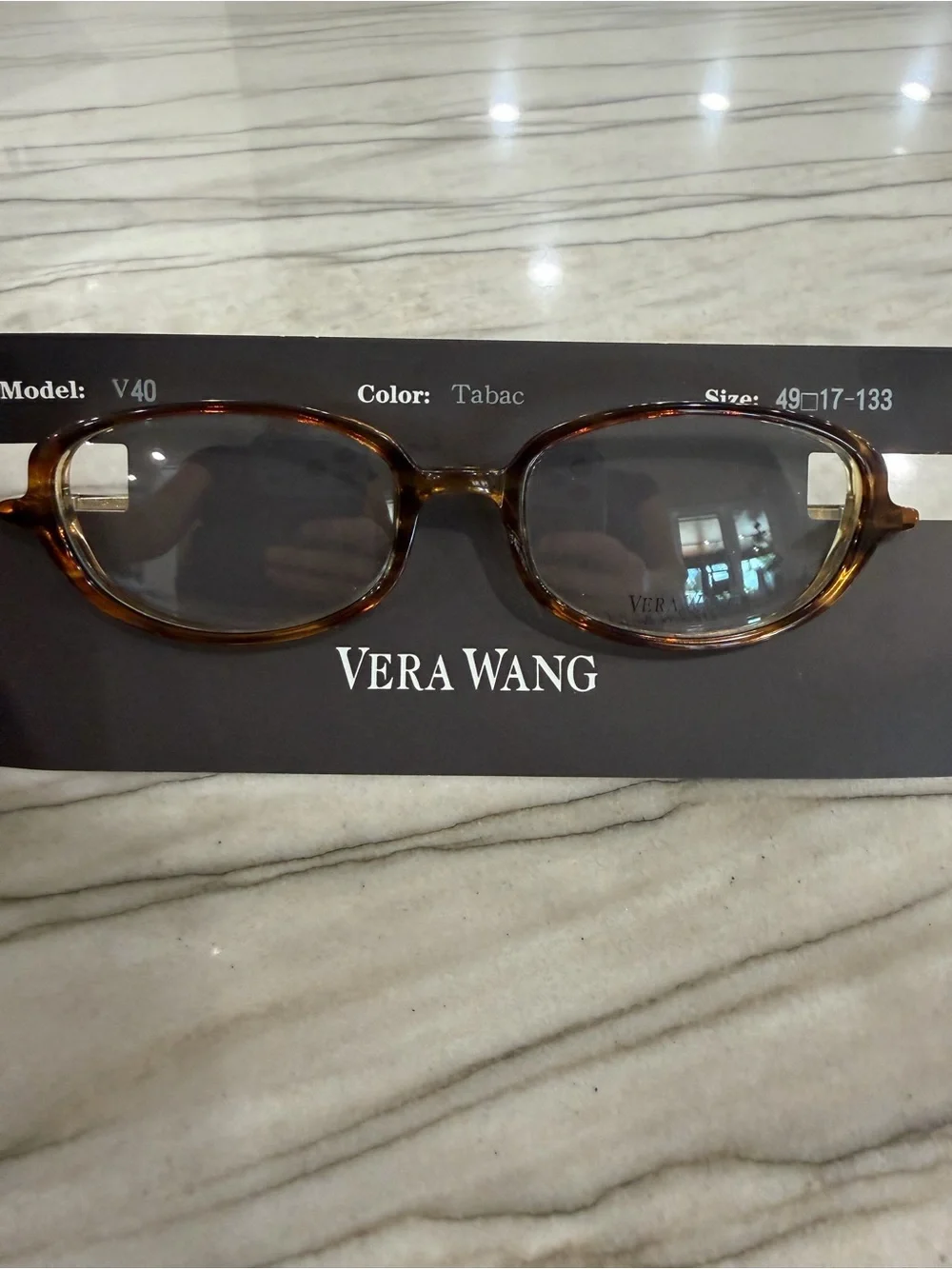 Vera Wang V40 Tabac Tortoise Eyeglasses Frames 49-17-133 NEW